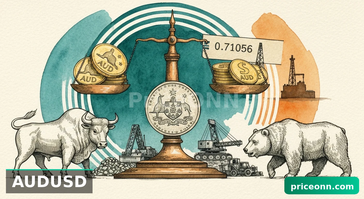 AUDUSD 0.71056 돌파 시도: 데이터 발표 속 강세 지속될까?