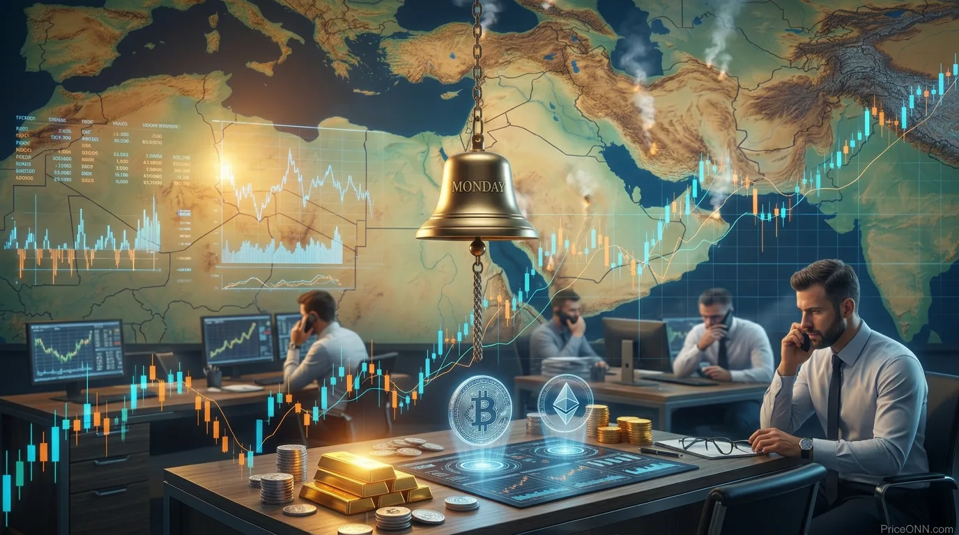 Analyse du marché de la crise iranienne : ce que l'ouverture de lundi signifie pour les investisseurs dans l'or, l'argent et les cryptomonnaies