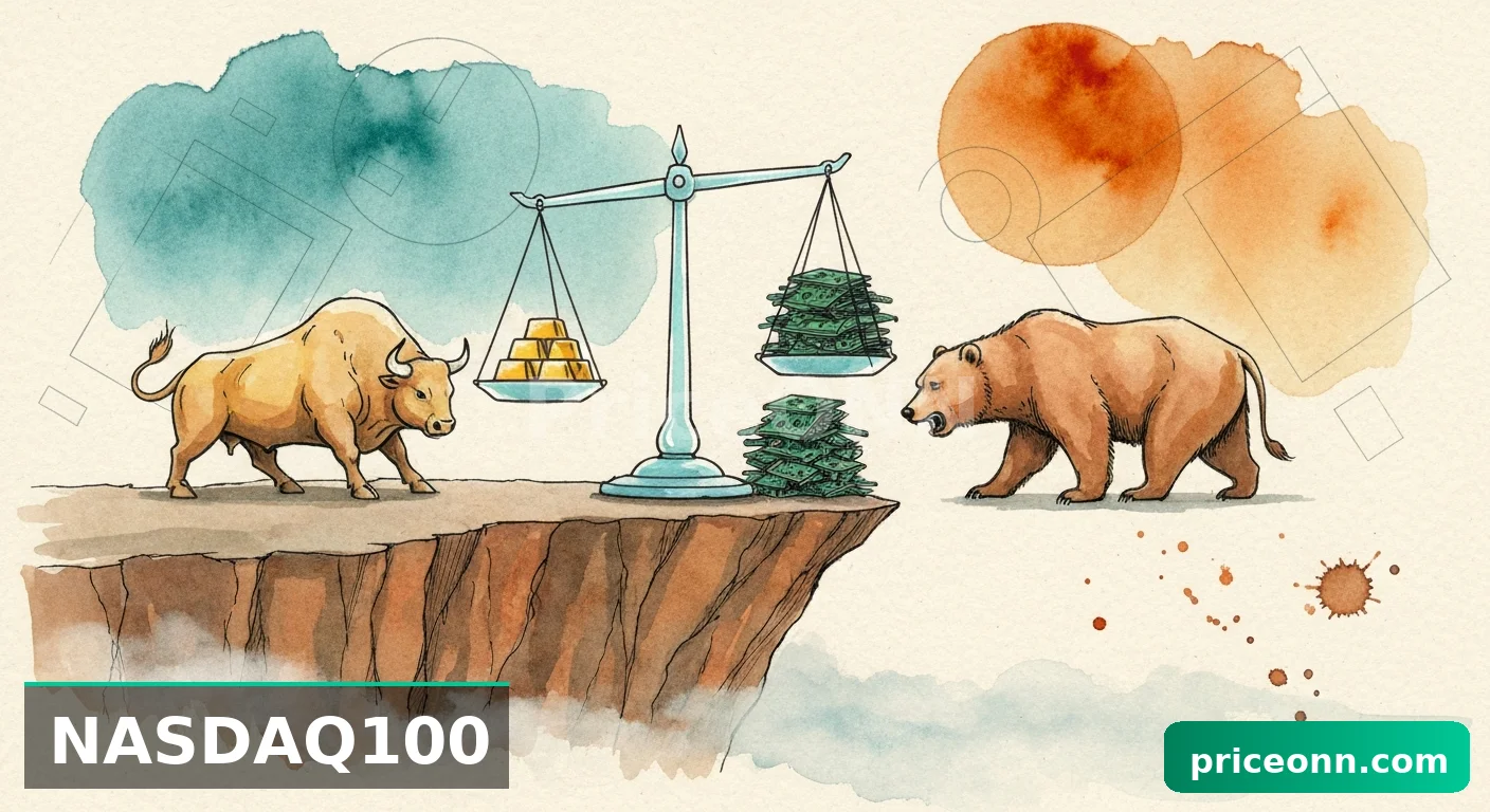 Nasdaq 100 Wobbles at $24,852 Amid Weaker PMI Data; What's Next?