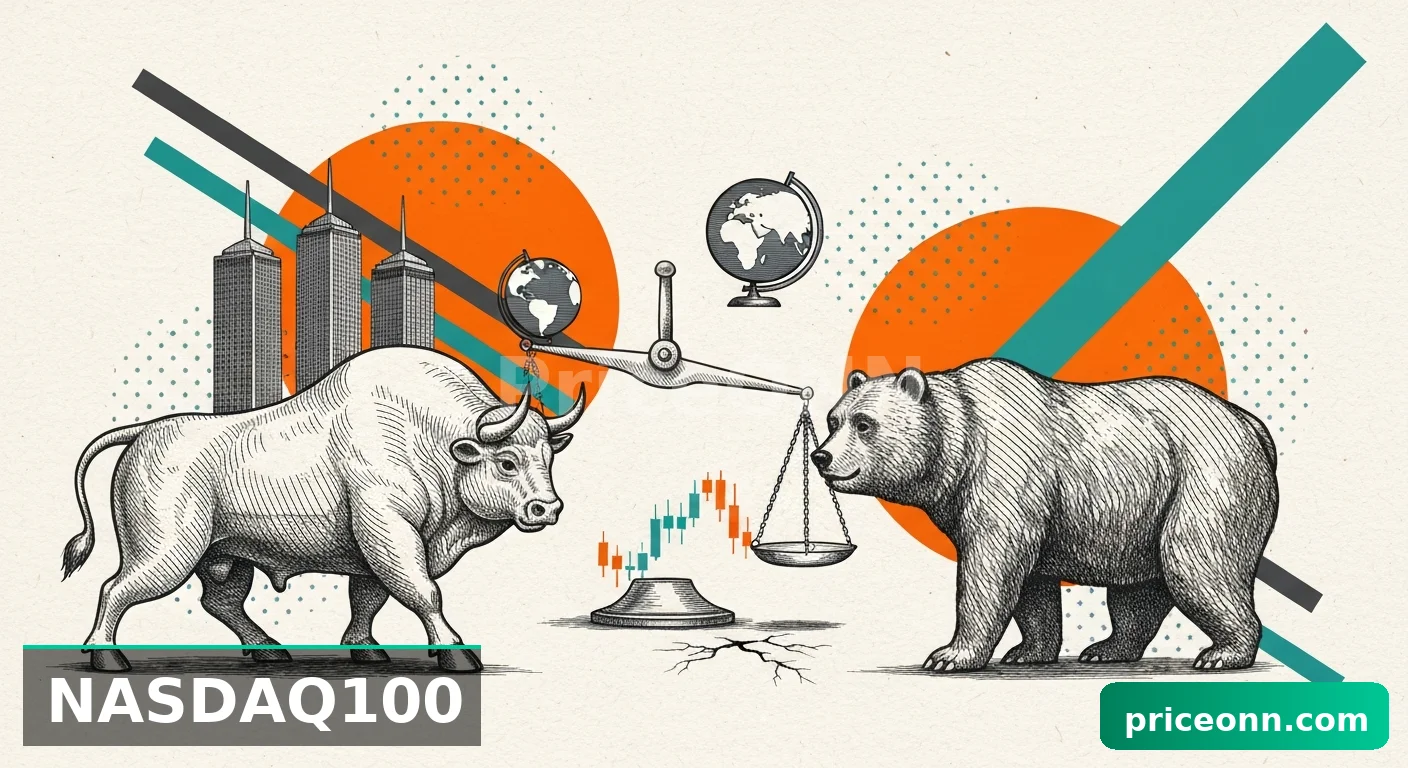 Nasdaq100 Retreats to $24,533.48 Amid PMI Data and Geopolitical Fears