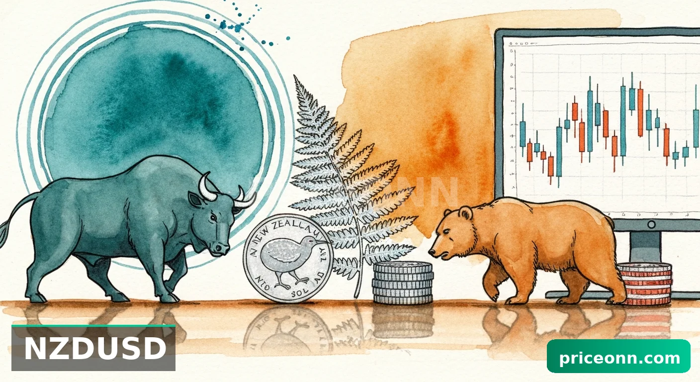 NZDUSD Wobbles Near $0.59207: PMI Data and RSI in Focus