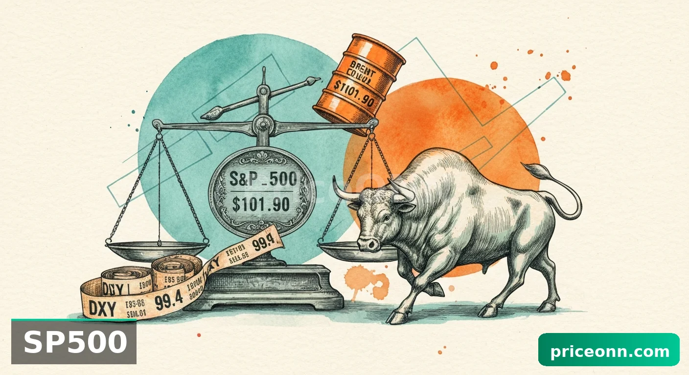 SP500, 경기 침체 우려와 유가 충격 속 6,596.20 지지선 시험