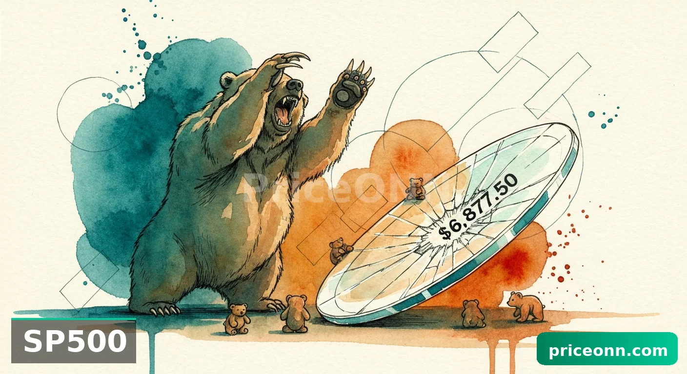 SP500 Wobbles at $6,877.50 as PMI Data Disappoints