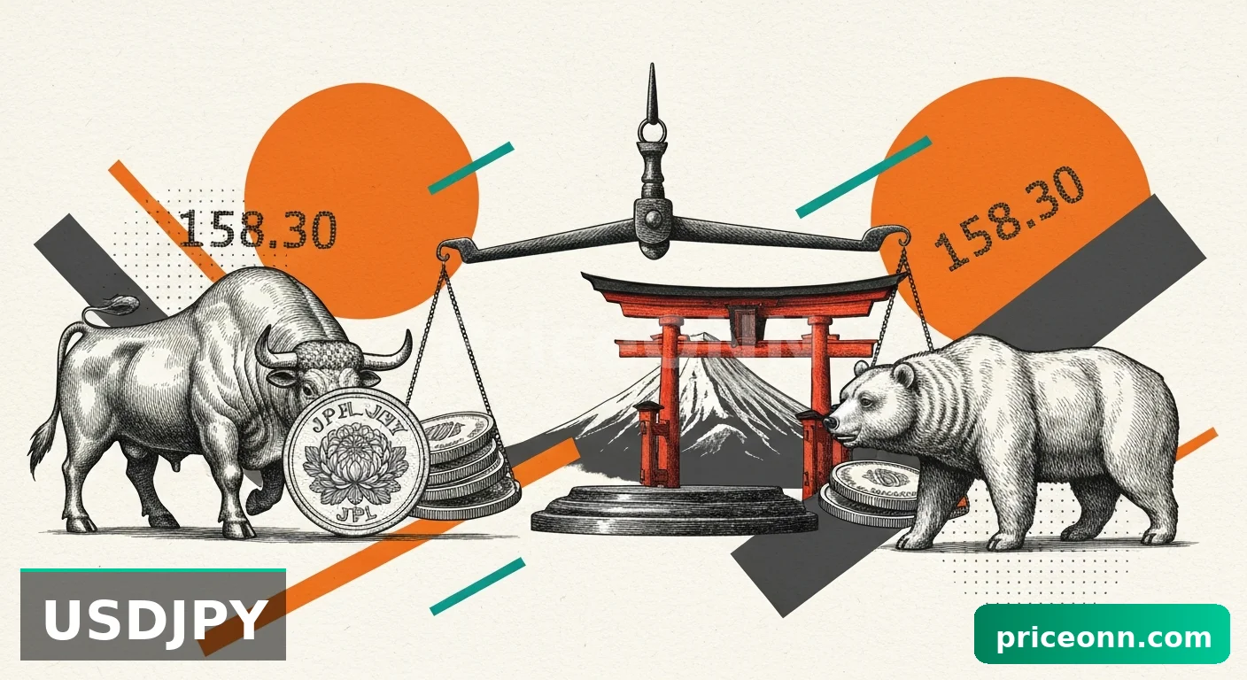 USDJPY : le dollar teste 158,30 $, les baissiers visent le support