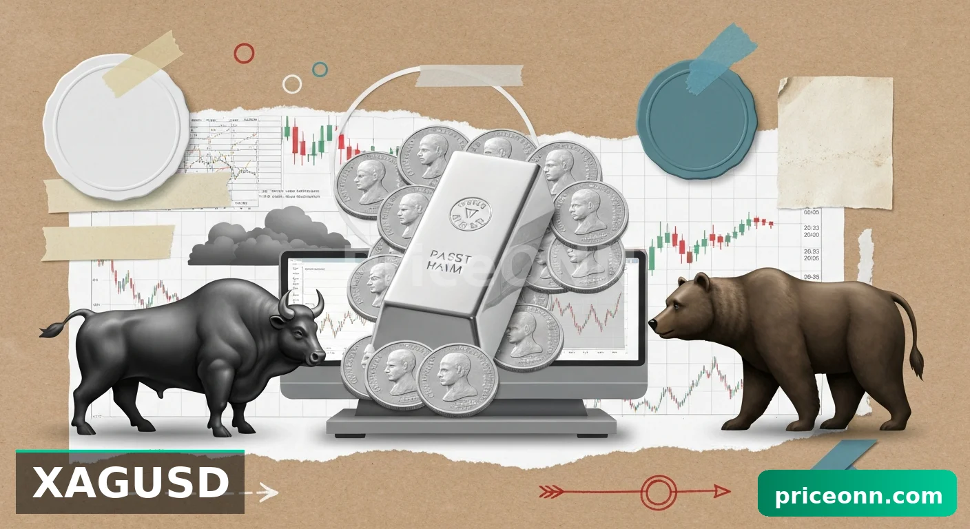 XAGUSD Slides to $84.89 Amid PMI Data and Geopolitical Jitters