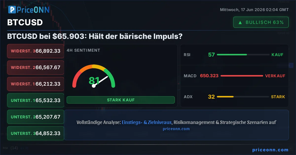 BTCUSD Technische Analyse | PriceONN