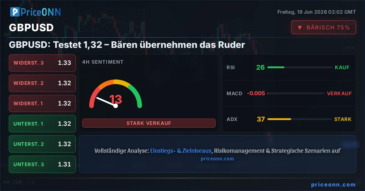 GBPUSD Technische Analyse | PriceONN