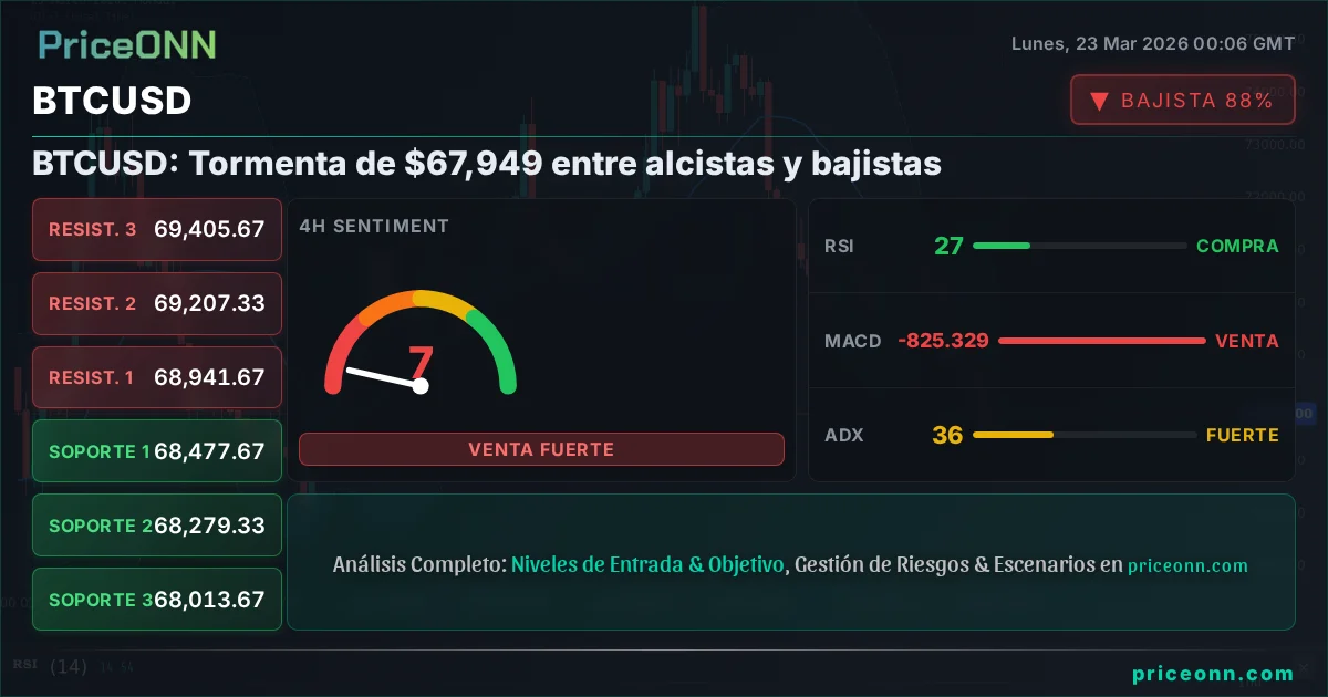 BTCUSD Análisis Técnico | PriceONN