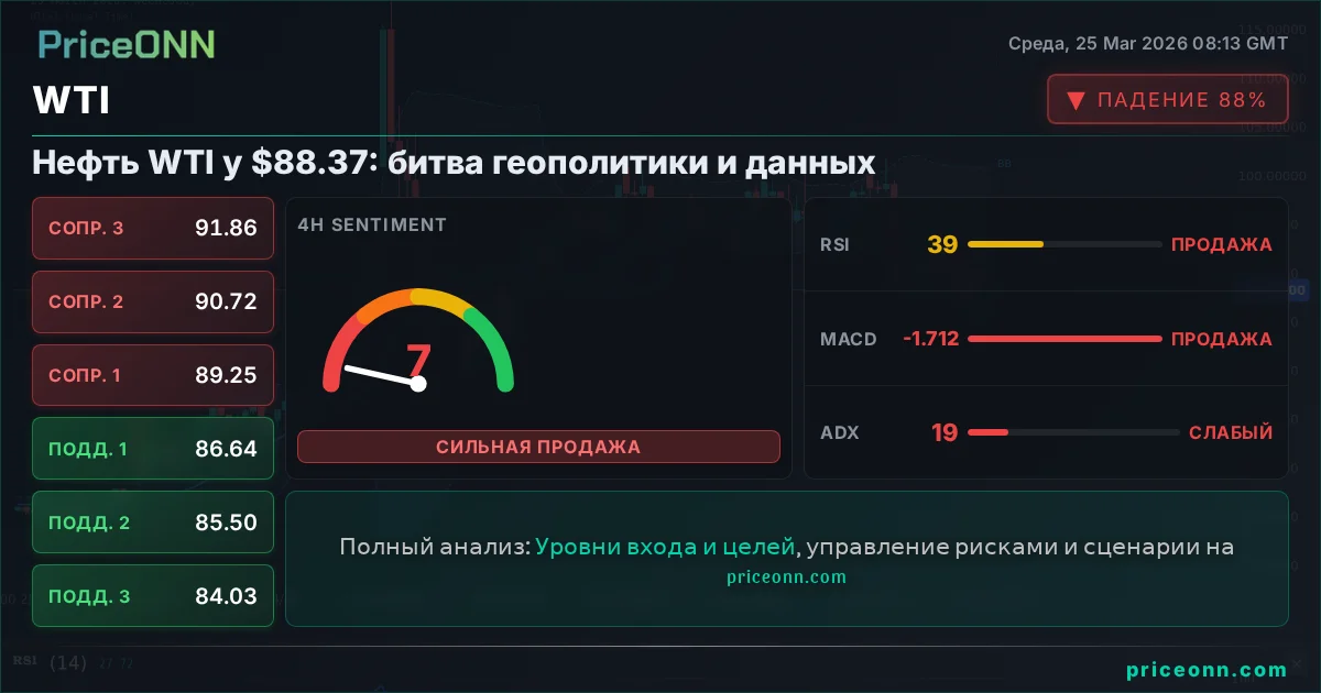 WTI Технический Анализ | PriceONN