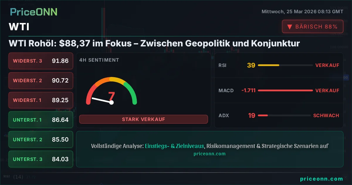 WTI Technische Analyse | PriceONN