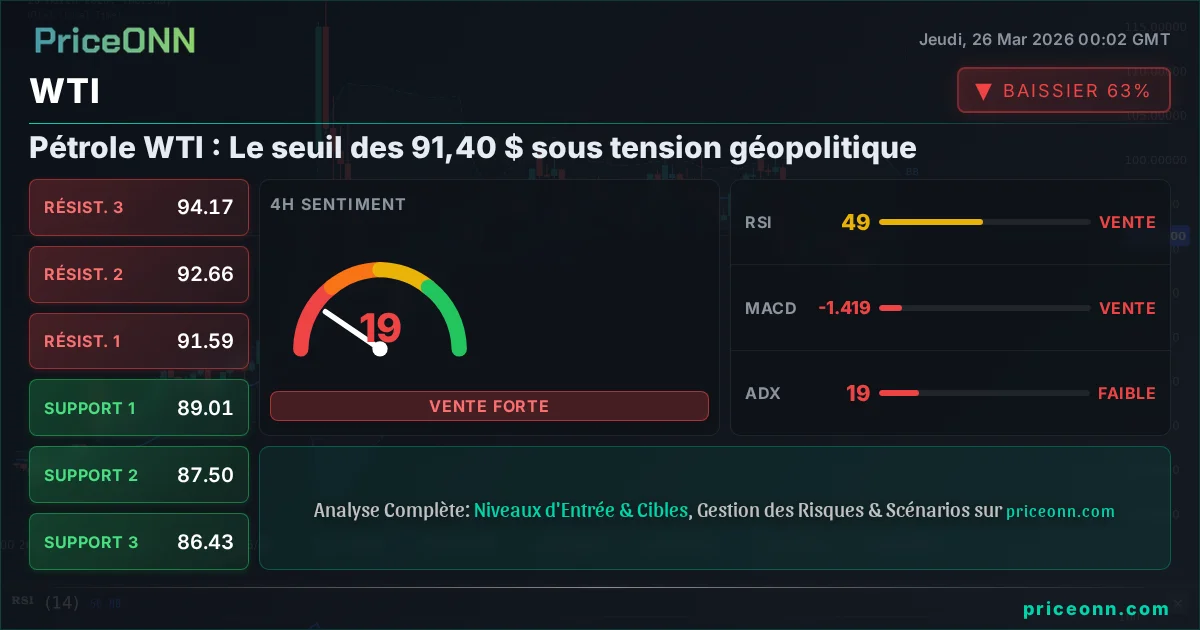 WTI Analyse Technique | PriceONN