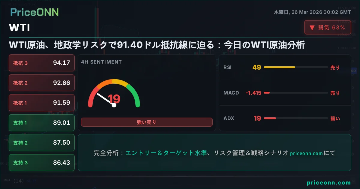 WTI テクニカル分析 | PriceONN