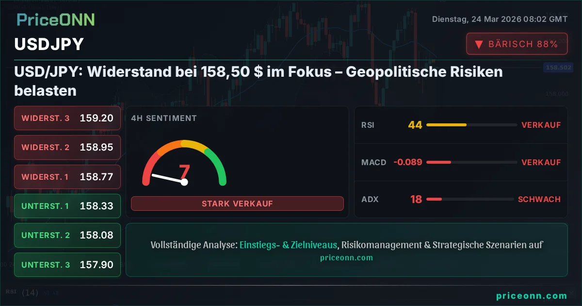 USDJPY Technische Analyse | PriceONN