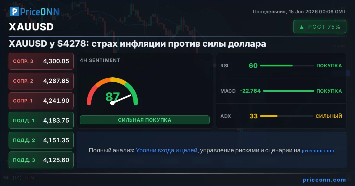 XAUUSD Технический Анализ | PriceONN