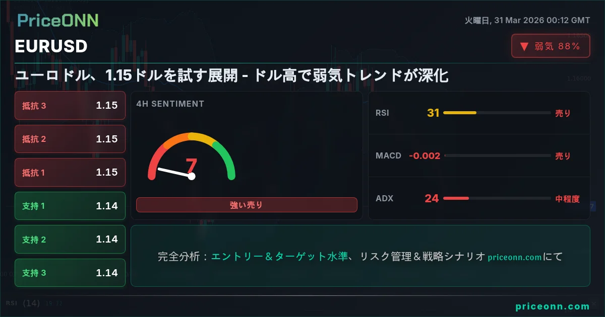 EURUSD テクニカル分析 | PriceONN
