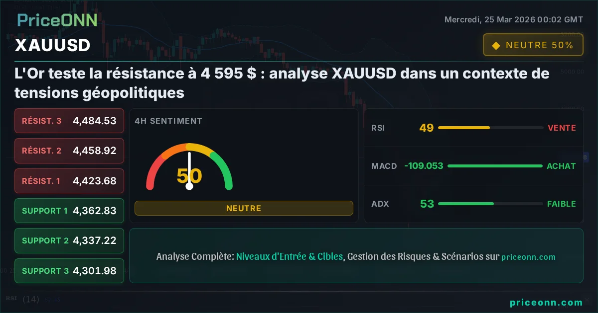 XAUUSD Analyse Technique | PriceONN