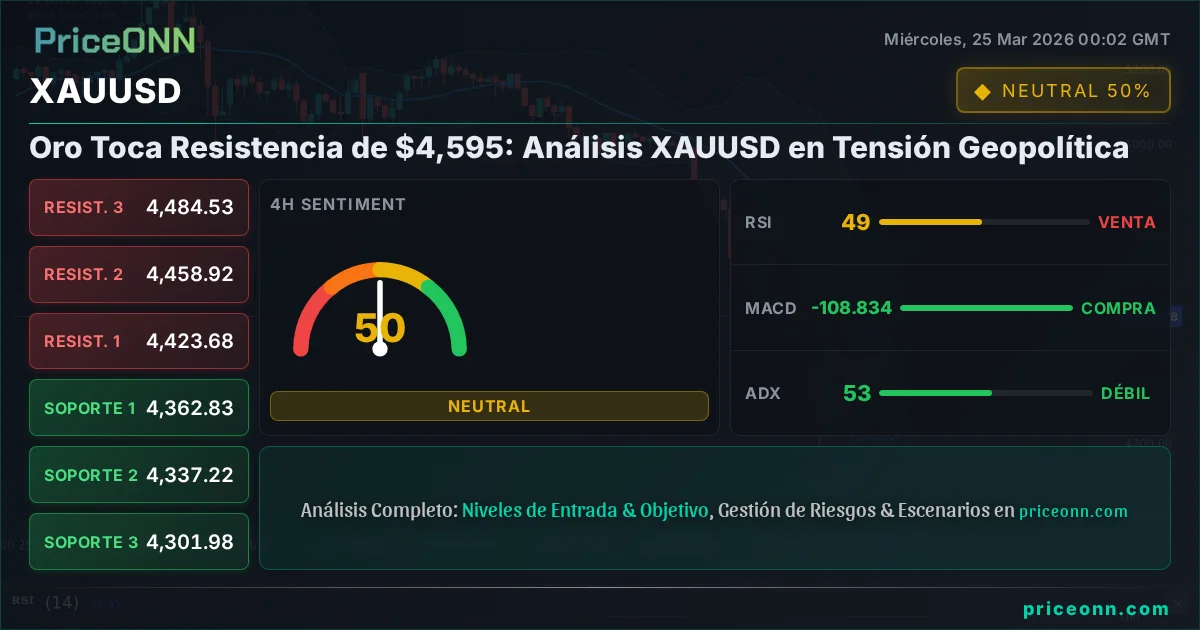 XAUUSD Análisis Técnico | PriceONN