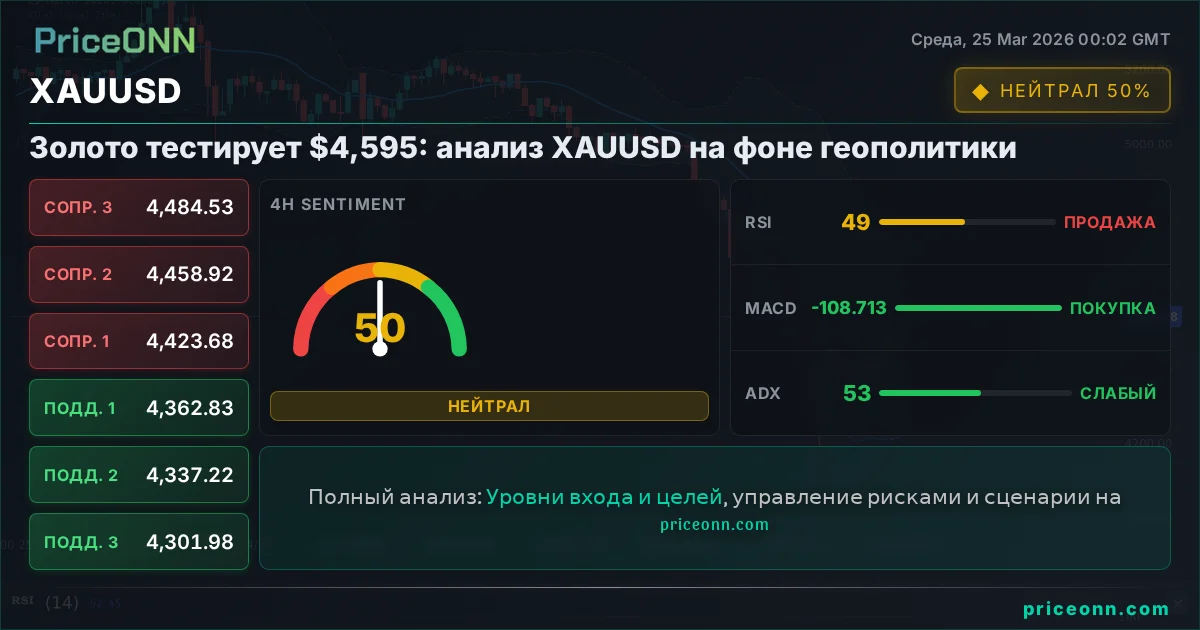 XAUUSD Технический Анализ | PriceONN
