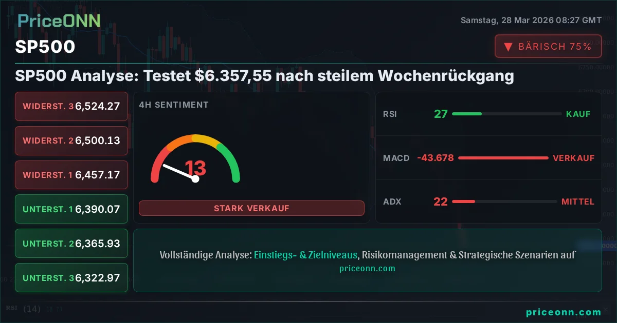 SP500 Technische Analyse | PriceONN