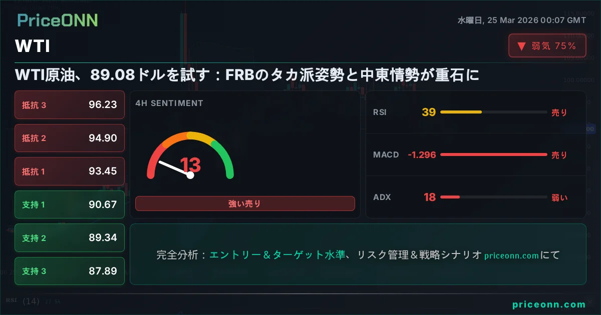 WTI テクニカル分析 | PriceONN