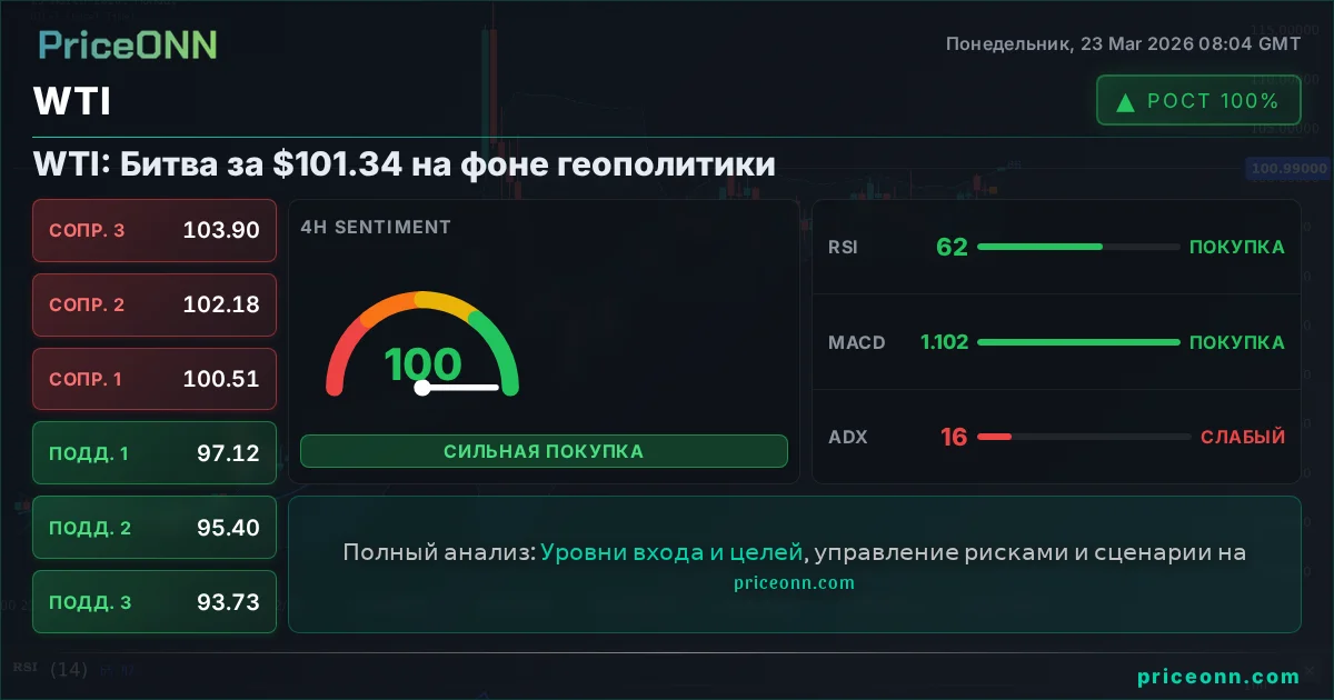 WTI Технический Анализ | PriceONN
