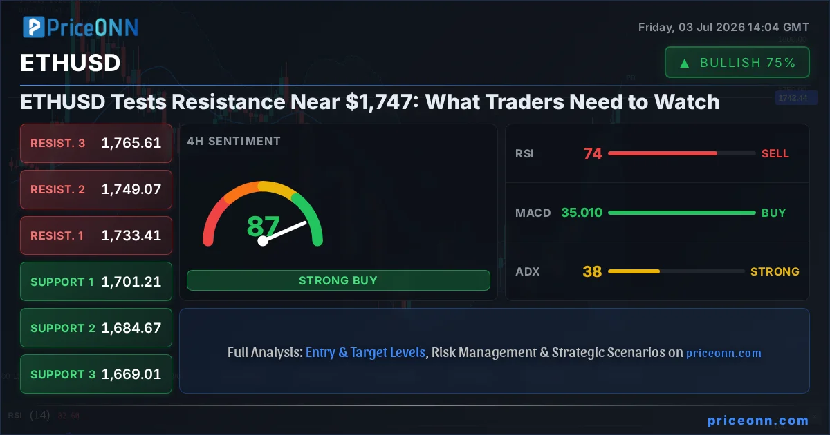 ETHUSD Technical Analysis | PriceONN