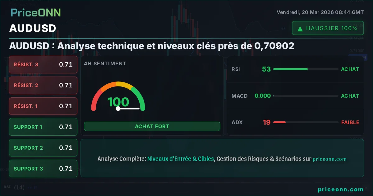 AUDUSD Analyse Technique | PriceONN