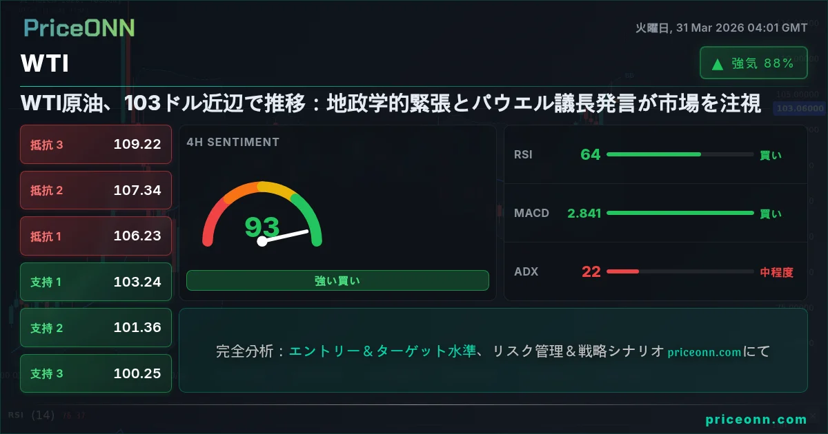 WTI テクニカル分析 | PriceONN