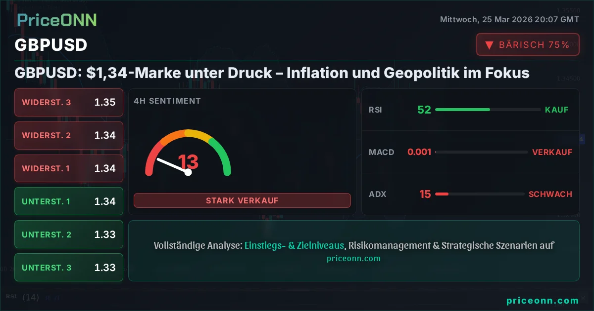 GBPUSD Technische Analyse | PriceONN