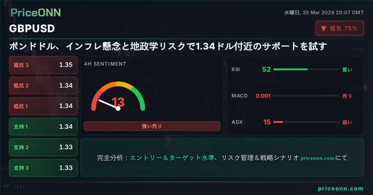 GBPUSD テクニカル分析 | PriceONN