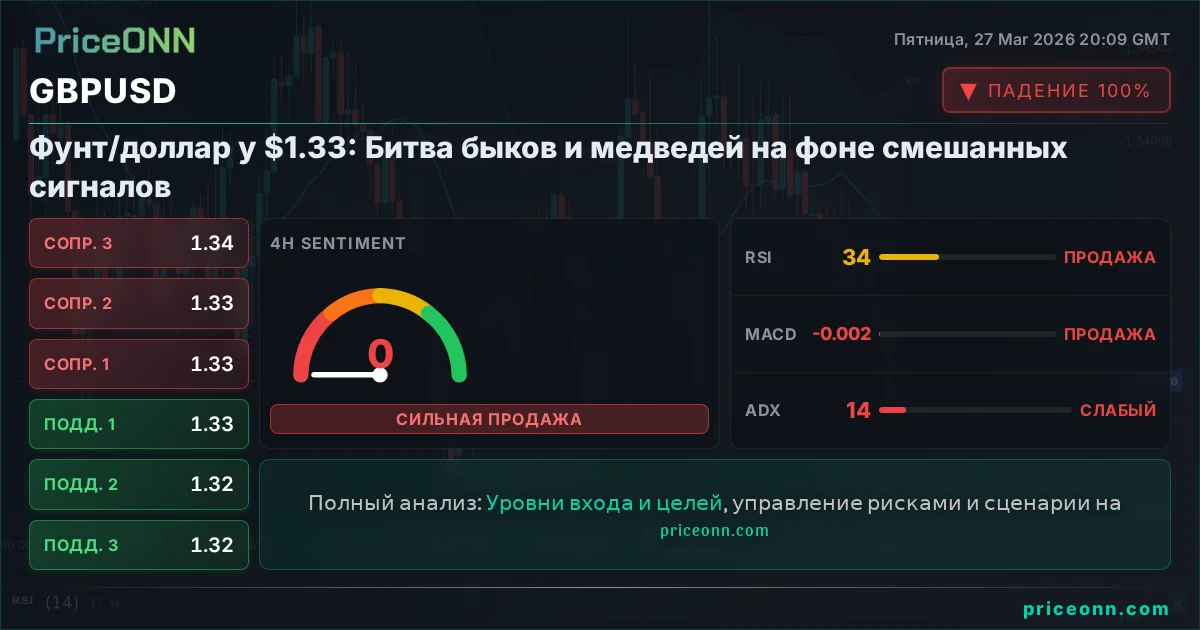 GBPUSD Технический Анализ | PriceONN