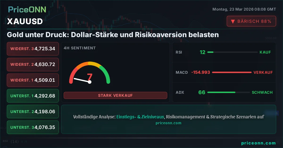 XAUUSD Technische Analyse | PriceONN
