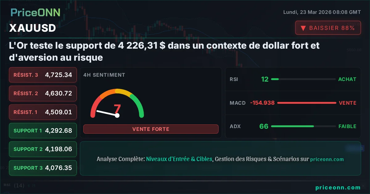 XAUUSD Analyse Technique | PriceONN