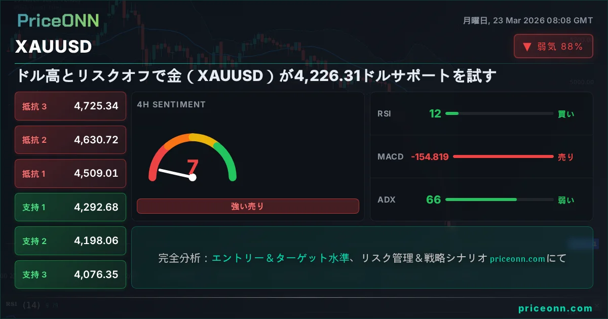 XAUUSD テクニカル分析 | PriceONN