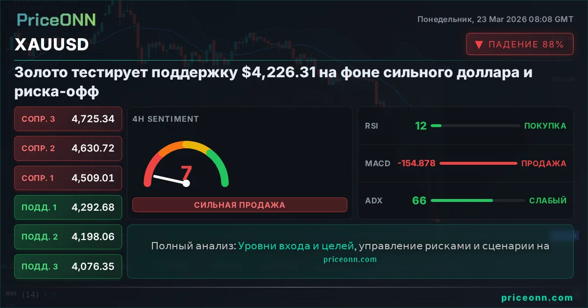 XAUUSD Технический Анализ | PriceONN