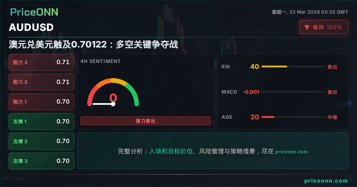 AUDUSD 技术分析 | PriceONN