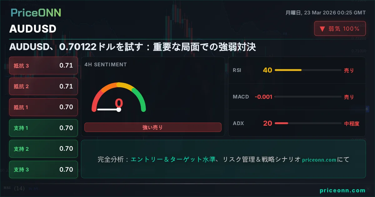 AUDUSD テクニカル分析 | PriceONN