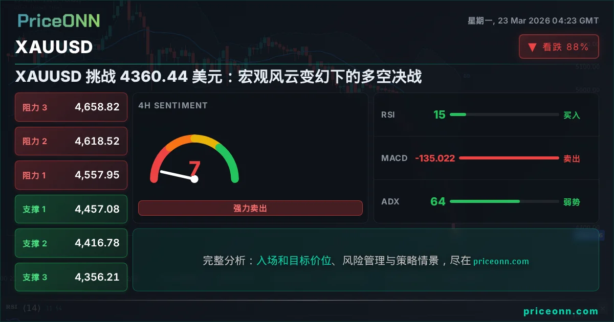 XAUUSD 技术分析 | PriceONN