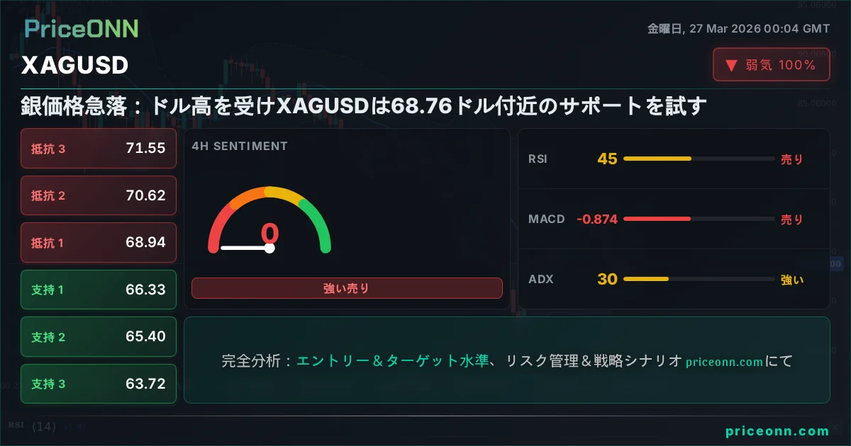 XAGUSD テクニカル分析 | PriceONN