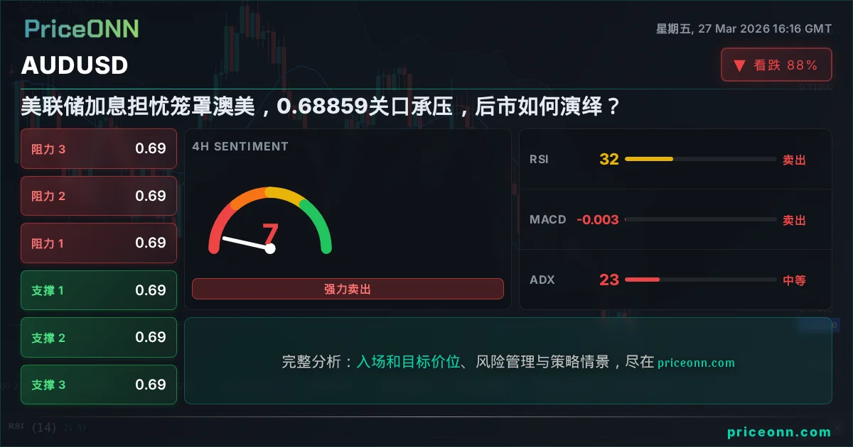 AUDUSD 技术分析 | PriceONN