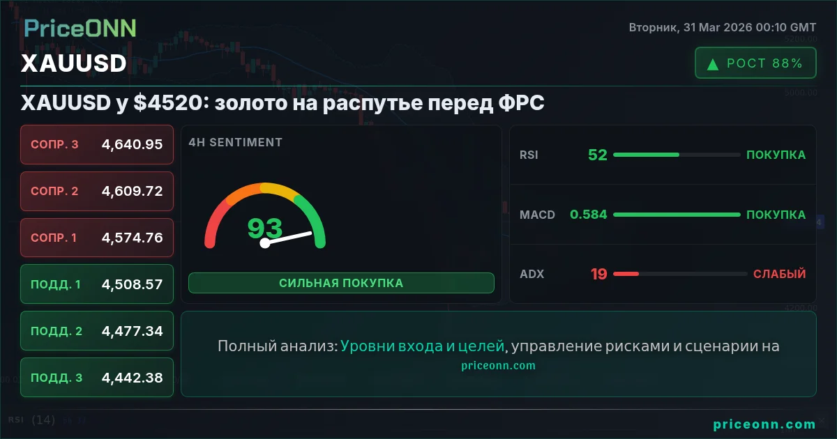 XAUUSD Технический Анализ | PriceONN