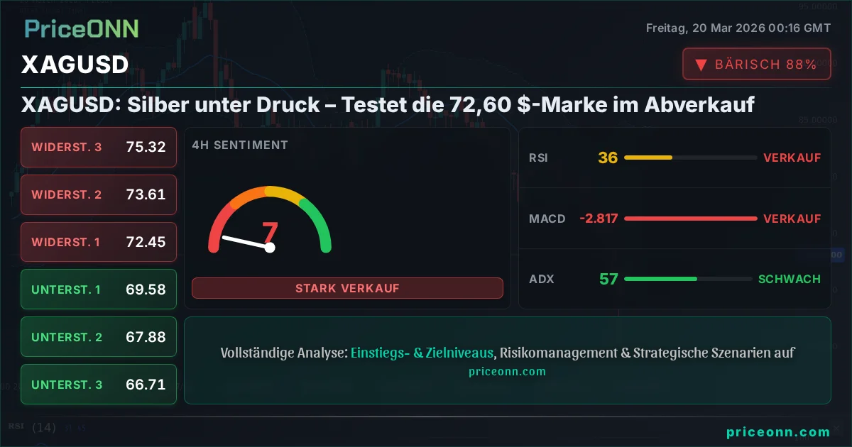 XAGUSD Technische Analyse | PriceONN
