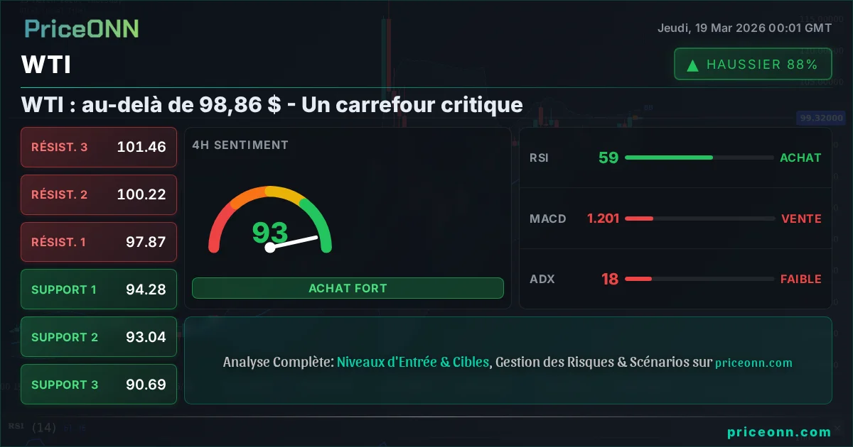 WTI Analyse Technique | PriceONN