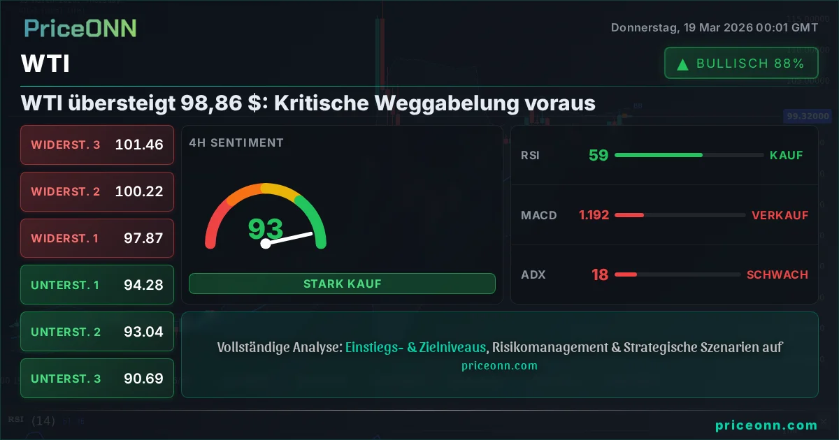 WTI Technische Analyse | PriceONN