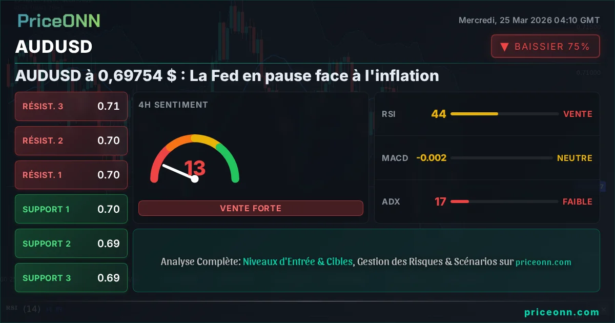 AUDUSD Analyse Technique | PriceONN