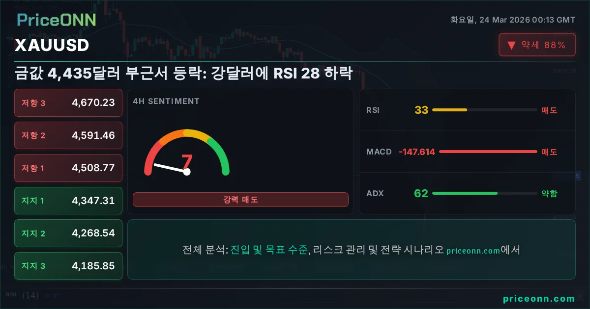 XAUUSD 기술적 분석 | PriceONN