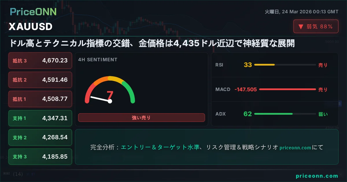 XAUUSD テクニカル分析 | PriceONN