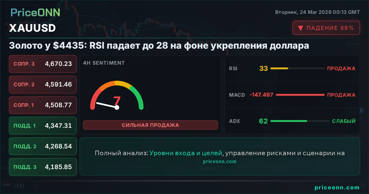 XAUUSD Технический Анализ | PriceONN