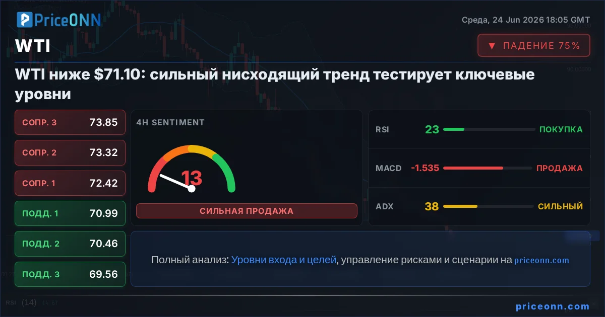 WTI Технический Анализ | PriceONN