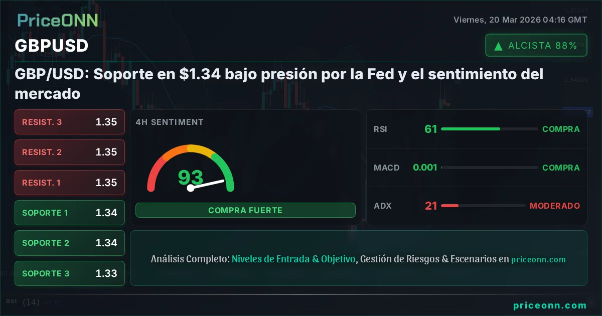 GBPUSD Análisis Técnico | PriceONN
